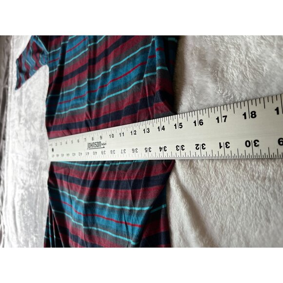 Patagonia Womens Striped 3/4 Sleeve Cowl Neck Dress Medium Organic Cotton Blend - Picture 7 of 9